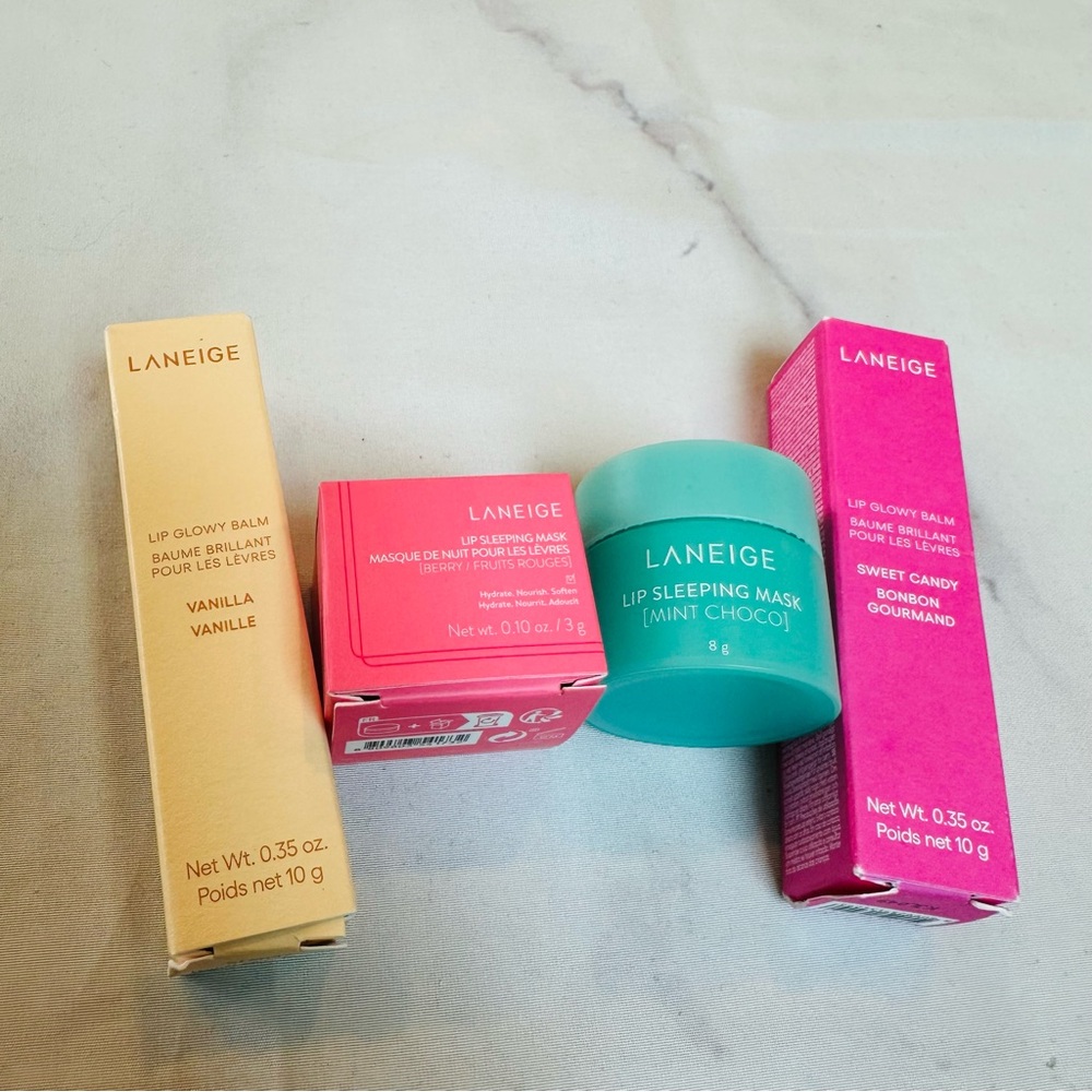Laneige Lip Care Set - Vanilla, Berry, Sweet Candy, Mint Choco